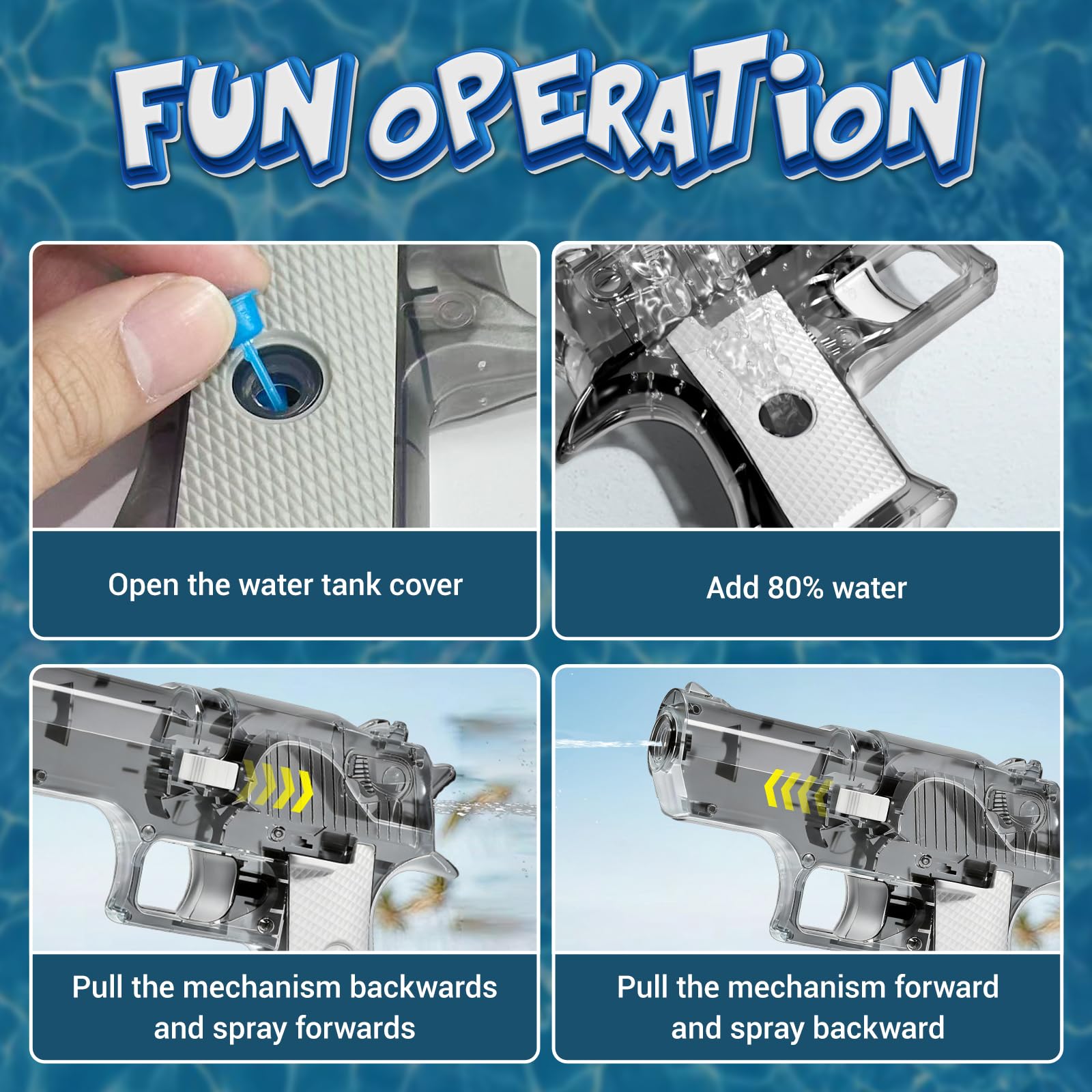 Prank Two-Way Water Gun - Creative Squirt Gun for Pranks Long-Range Squirt Gun for Adult Summer Outdoor Fun Parties & Gifts (Gold, 1Pc) - Image 3