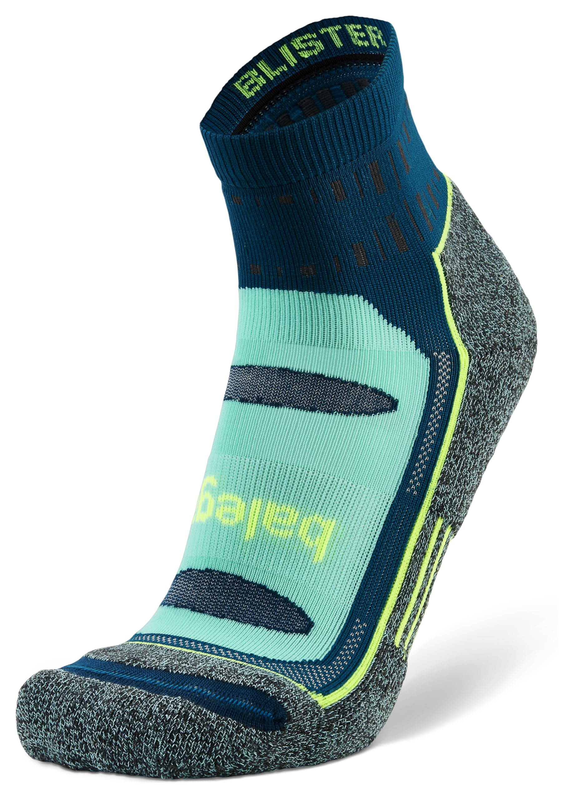 Balega Unisex Blister Resist Quarter Running Sock, DeepTeal, XL EU