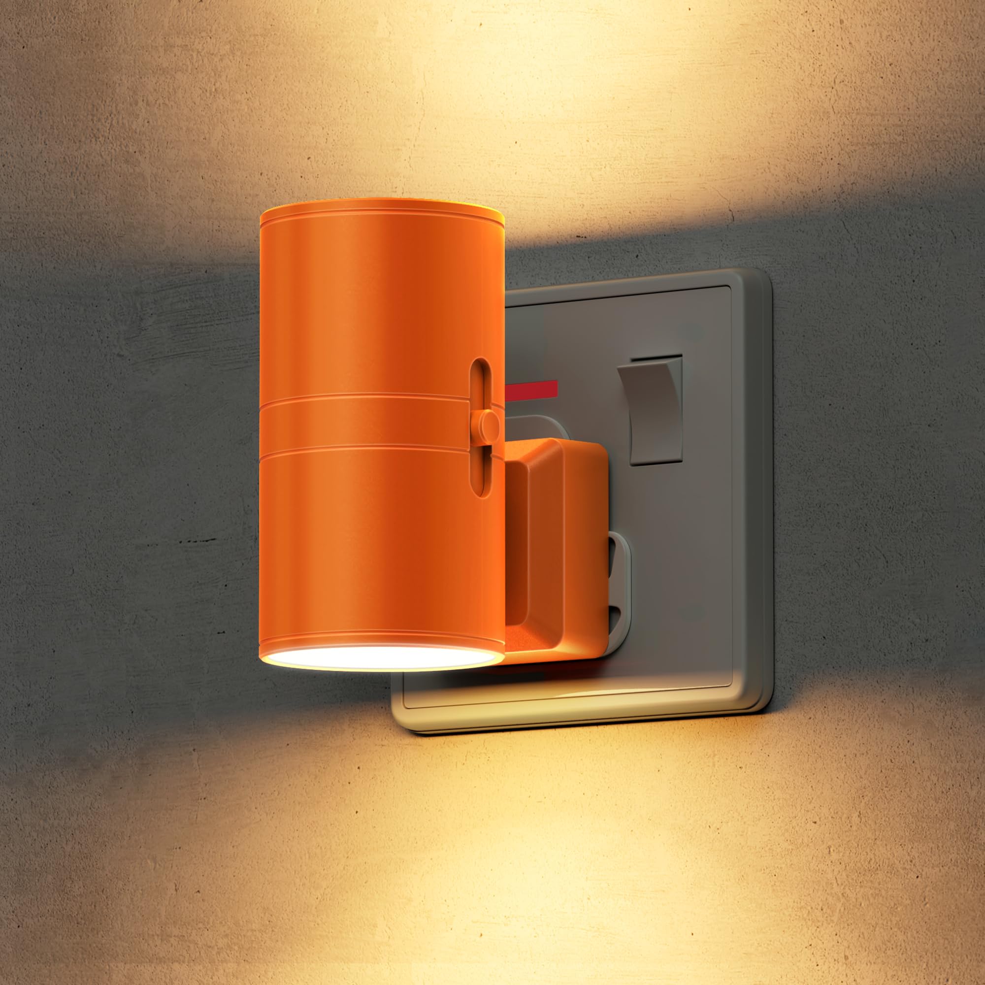 LOHAS-LED Night Light Plug in Wall (Dusk to Dawn, 0-100LM, Warm White 3000K) - Orange, Warm White- Orange Shade, 1 pack