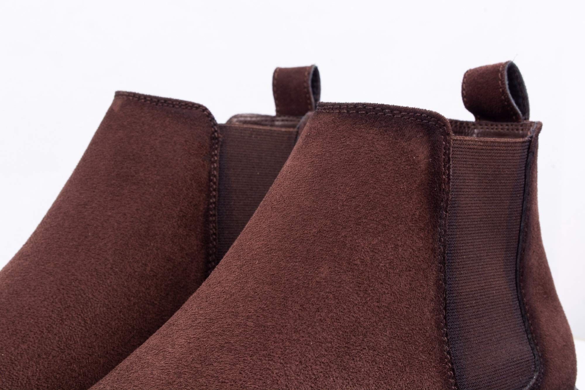 CLIFF FJORD Men's Casual Suede Leather Chelea Boots | Comfortable Winter Shoes | Brown | 7 UK/IND 2