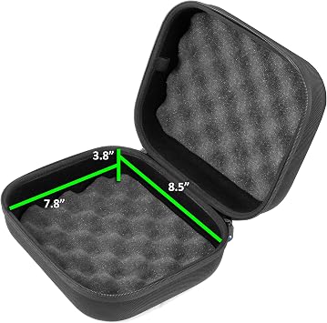 CASEMATIX Binocular Case with Impact-Absorbing Foam Interior - Hard Shell Protection, Reinforced Zippers, Comfortable Rubber Travel Handle, Accessory Bag - Binocular Cases Only