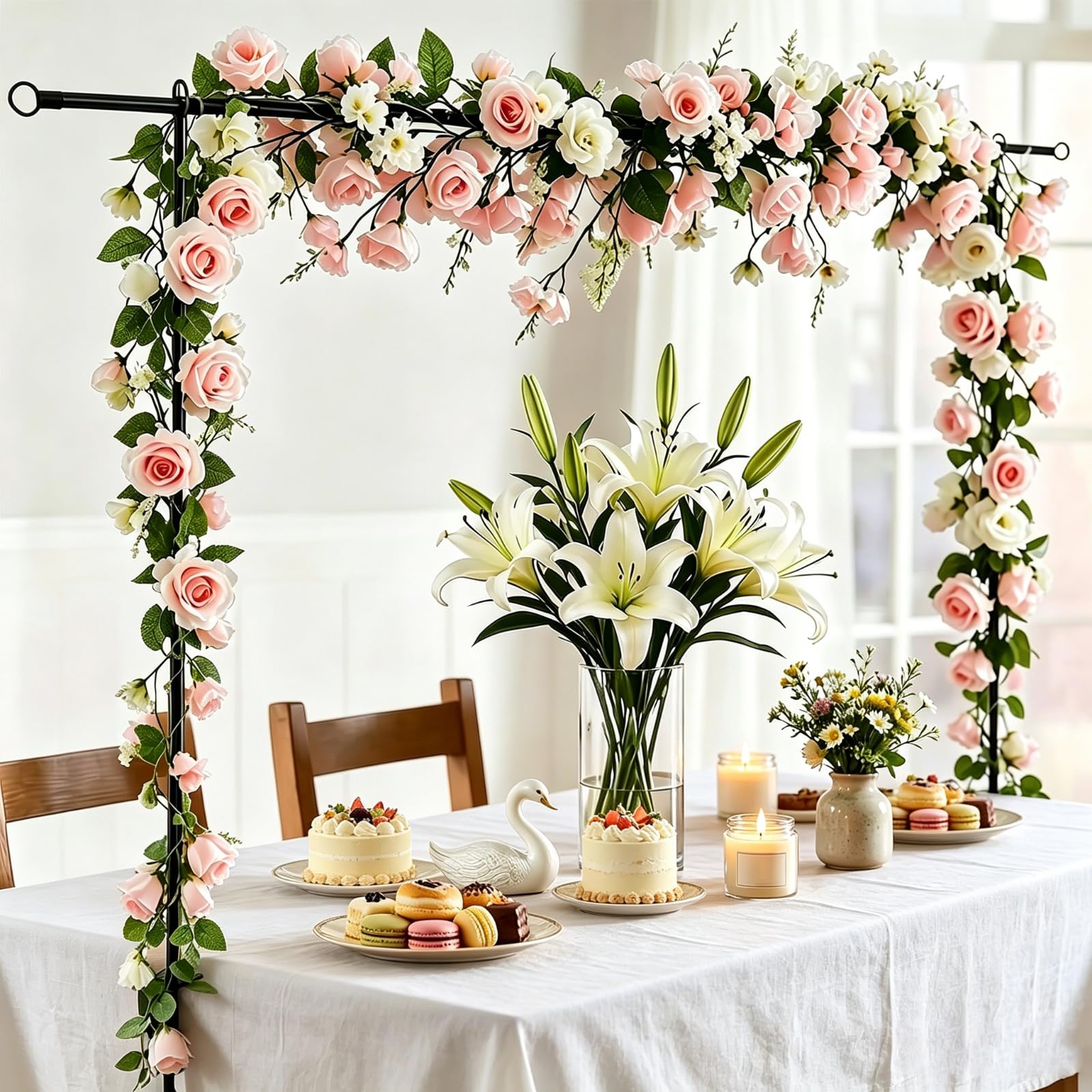 Photo 1 of CloudYida Adjustable Over Table Rod Stand with Clamps