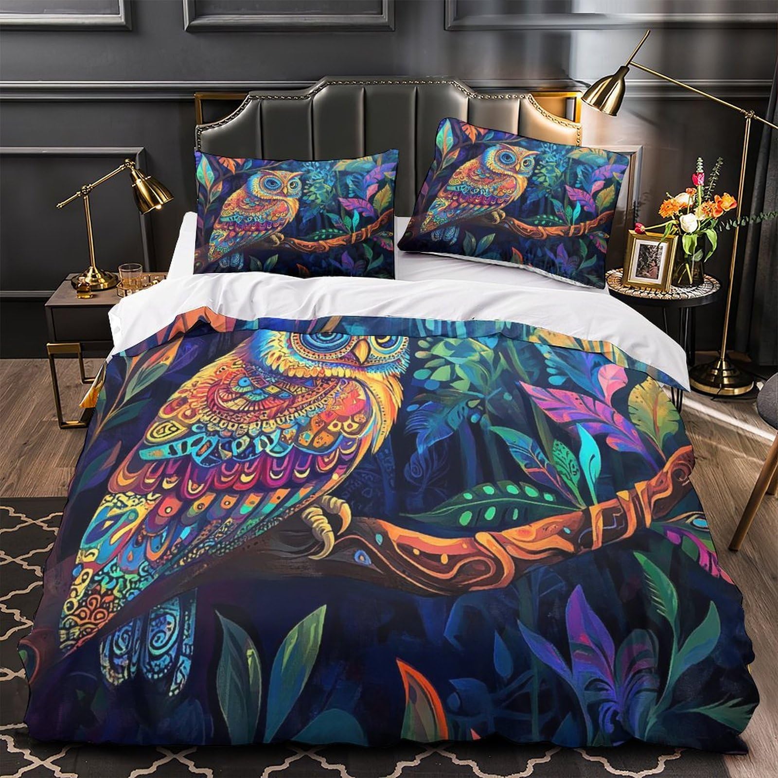 Housse de couette hypoallergénique 220x240cm, le linge de lit anti-poussière pour peau sensible