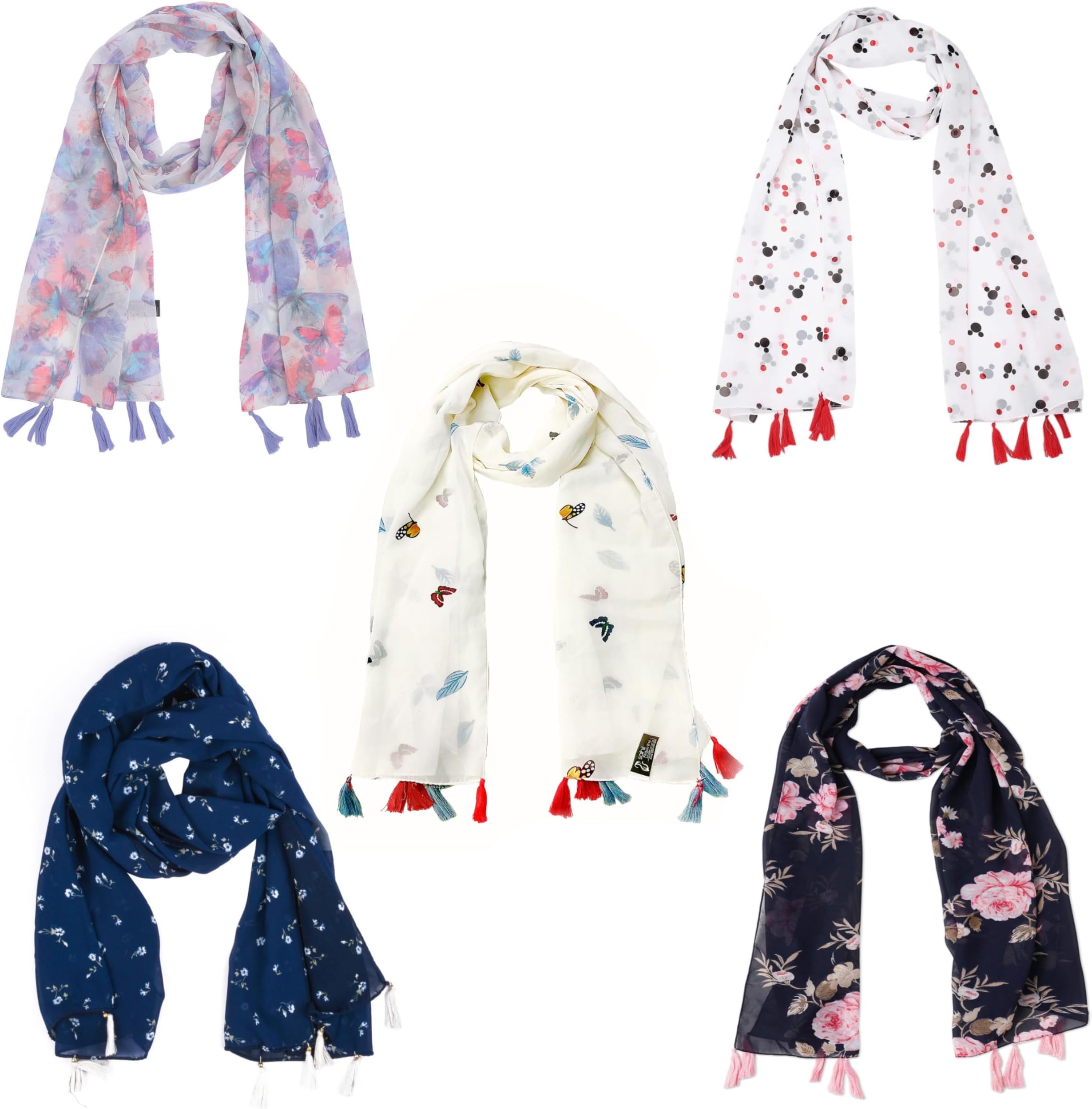 Premium Multicolor Scarf Lightweight & Comfortable for All Seasons (180x55cm)