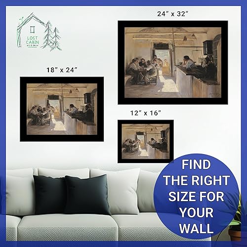 Miniatura 6 de Lost Cabin Osteria in Ravello de Peder Severin Kroyer  Lienzo en marco biselado dorado  Reproducción de pintura de obras de arte finas  Regalo de