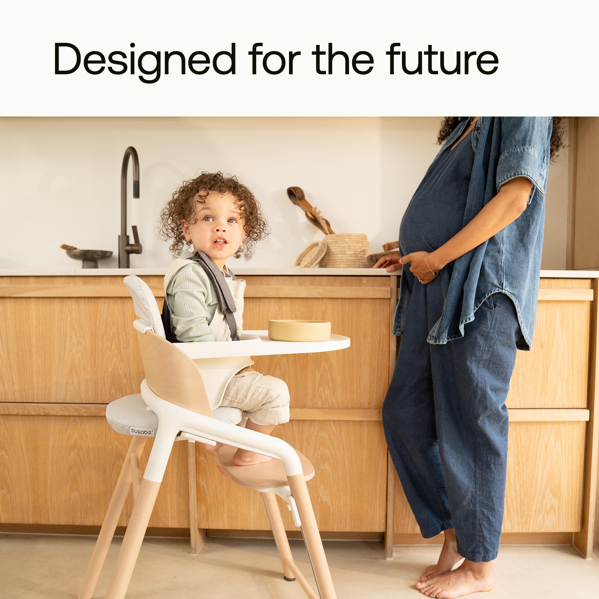 Bugaboo Giraffe Plateau pour chaise haute, facile à nettoyer, hygiénique, résistant au lave-vaisselle, ajout et retrait en un clic, design durable, fabriqué à partir de plastiques certifiés bio, Noir