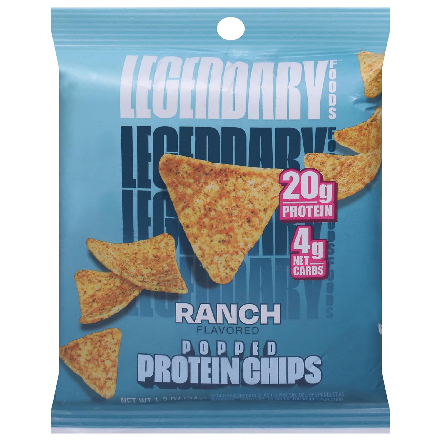 Amazon.com: Legendary Foods, Popped Protein Chips Ranch Flavored, 1.2 Ounce