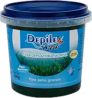 Depile Plus Cera Depilatória Morna para Pelos Grossos, Algas Marinhas, 290g