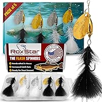 Vista 9 de RoxStar Fly Strikers Blue Series - Hand-Crafted in The USA - Proven Nationwide Most Versatile Fishing Spinner for Bass, Trout, Pike, Steelhead- Stop