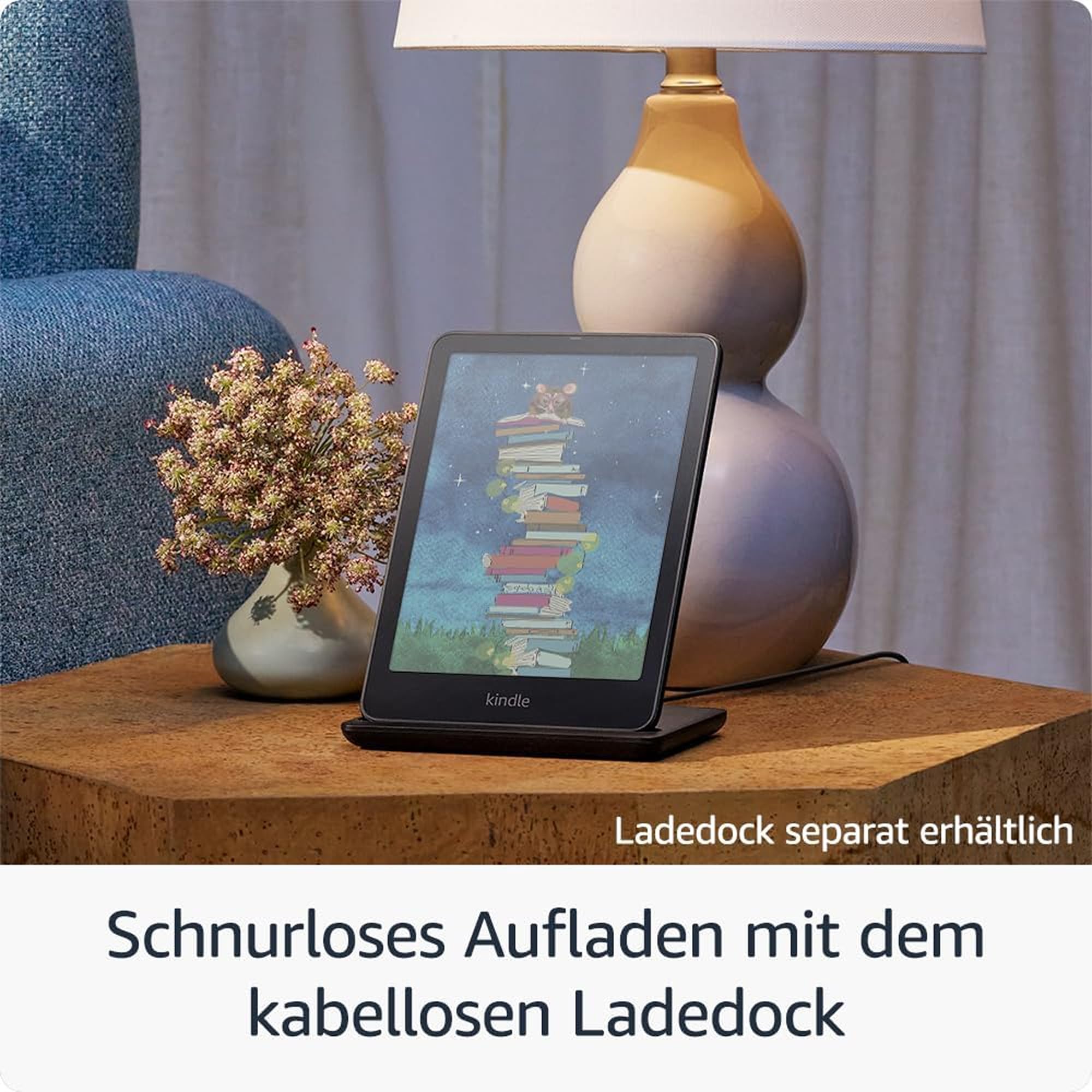 Kindle Colorsoft Signature Edition (32 GB) Mit jade transparenter Hülle und Kabelloses Ladedock