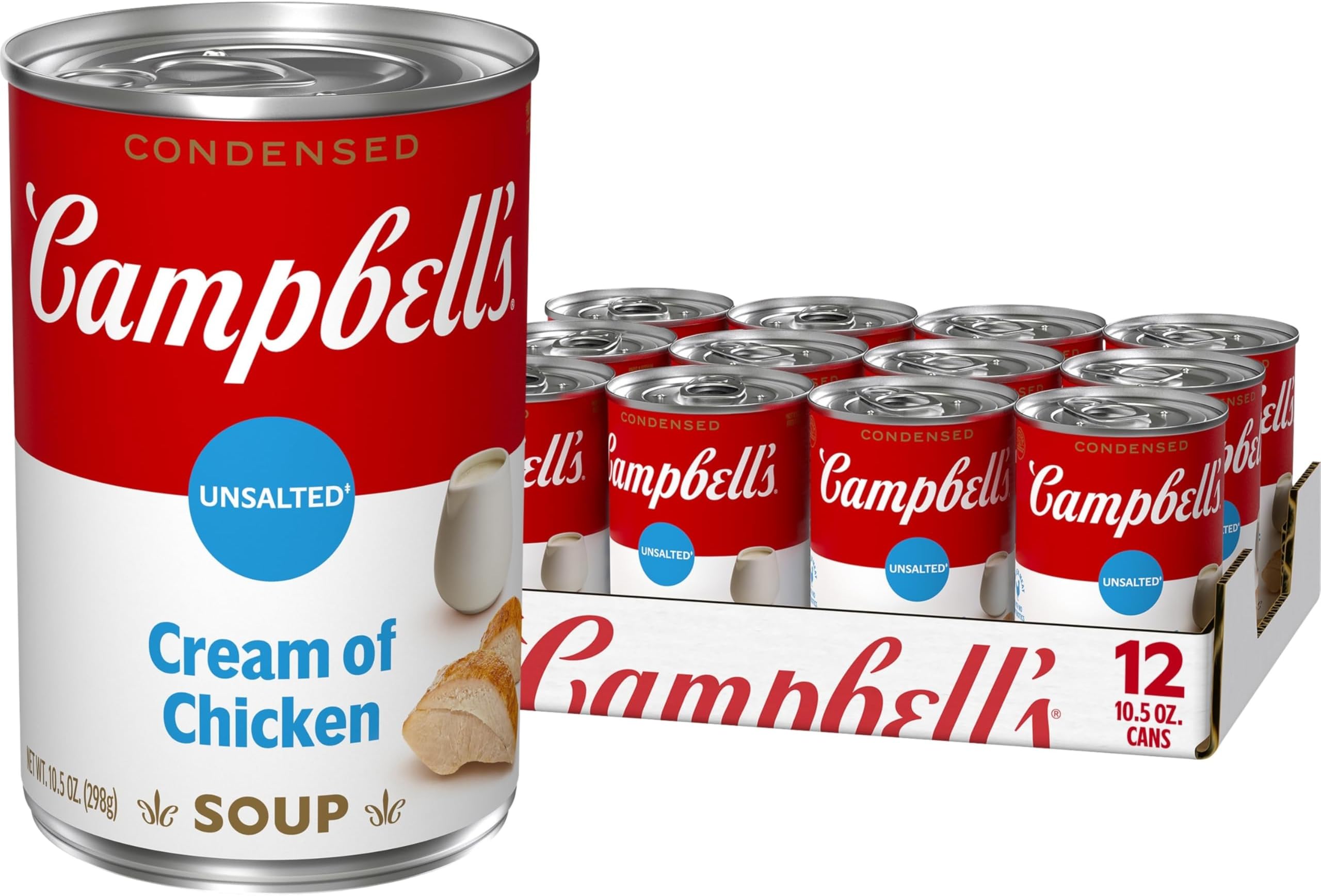 Condensed Unsalted Cream of Chicken Soup, 10.5 oz Can (12 Pack)