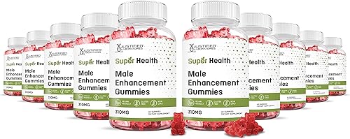 Justified Laboratories (5 unidades) Super Health - Gomitas de mejora masculina de 310 mg veganas, sin OMG, 300 gomitas