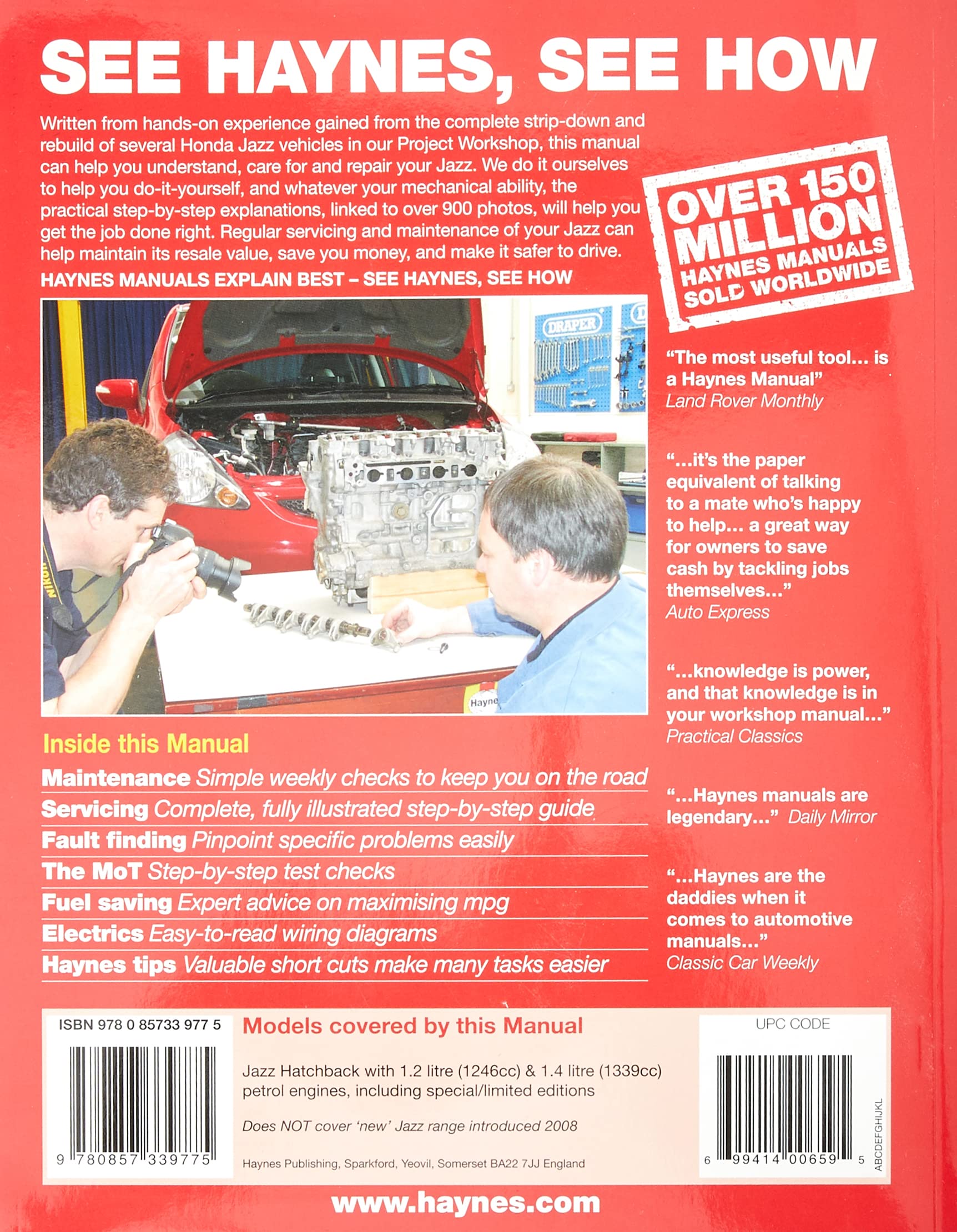 Honda Jazz (02 - 08) Haynes Repair Manual