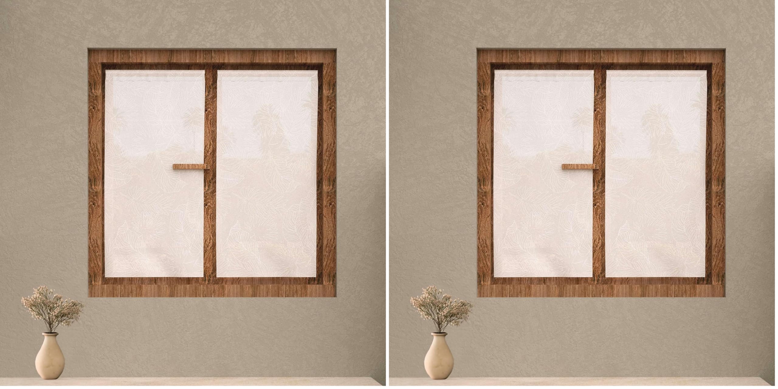 Visillos blancos 45x90 cm Soleil d'ocre perfectos para dar luz y privacidad a tu cocina
