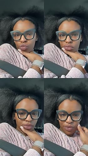 Miniatura 9 de Oversized Anti Blue Light Blocking Glasses for Women FakeFashion Square Eyeglasses Computer Glasses Eyewear