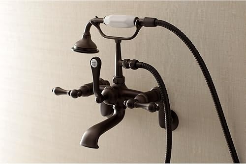 Miniatura 9 de Kingston Brass AE51T8 - Grifo de bañera vintage, níquel cepillado, 13.13 x 7 x 11.5 pulgadas