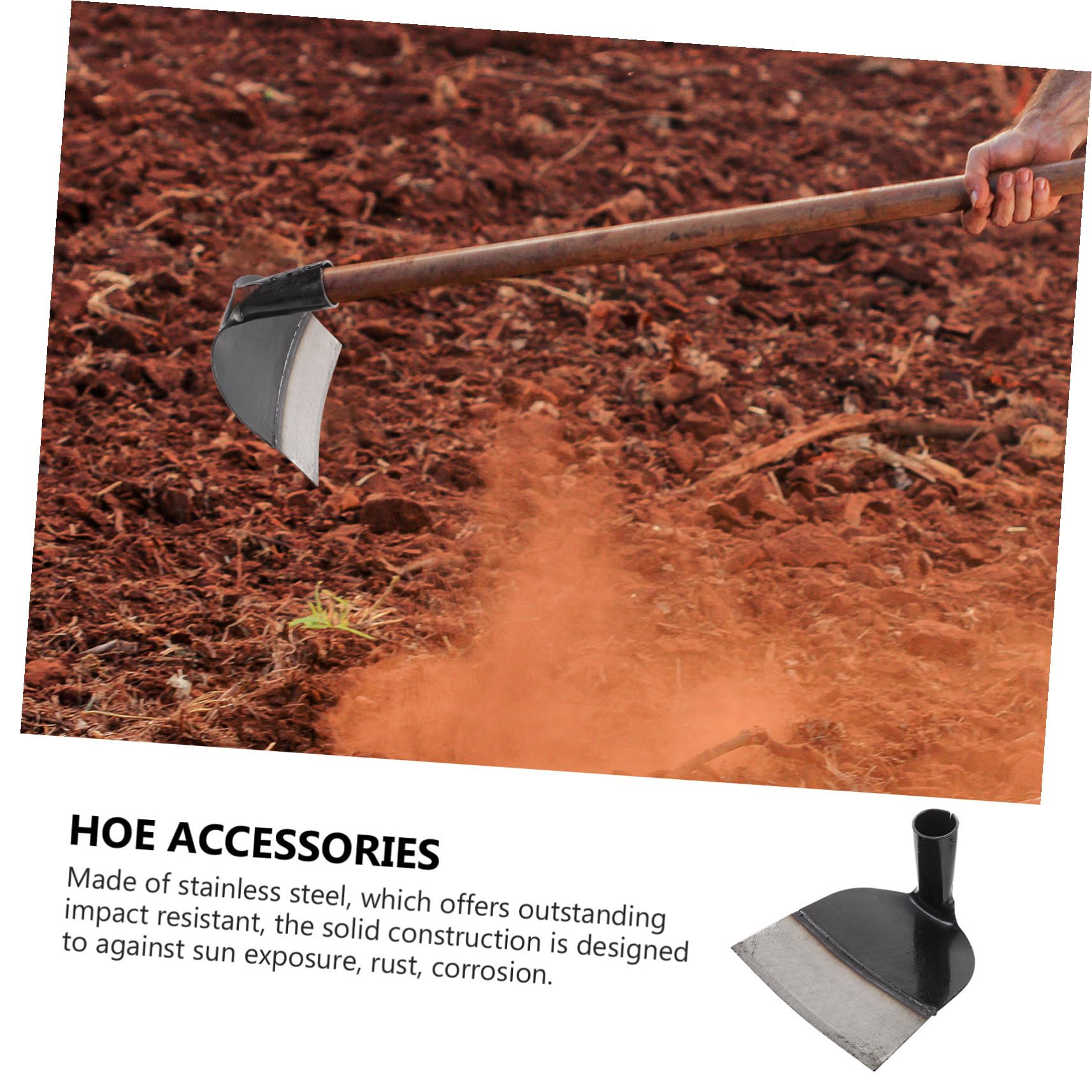 SHINEOFI Houe de Jardin Acier Inoxydable pour Désherbage et Ameublissement Du Sol Outil Léger et Solide pour Plantation et Jardinage Potager