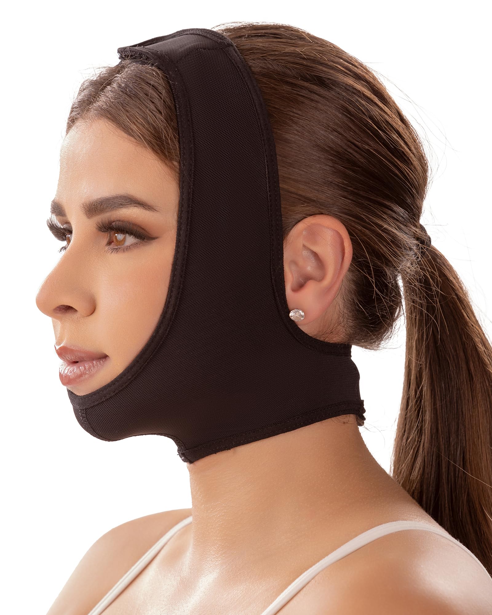 SHAPE CONCEPT Mentonera 318 Powernet Chin Strap for Sleeping Double Chin Reducer High Compression Face Lift Support