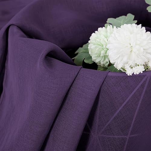 Miniatura 115 de Tollpiz Cortinas traslúcidas de lino con textura para sala de estar, cortinas traslúcidas filtrantes de luz con bolsillo para barra, cortinas