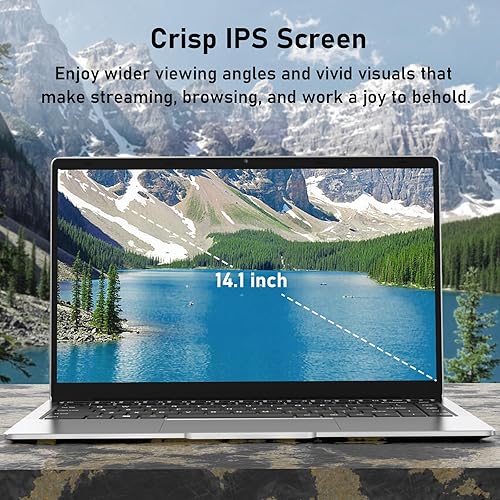 Miniatura 6 de Computadora portátil 8 GB DDR4 256 GB SSD de cuatro núcleos Intel Celeron J4105 (hasta 2.5 GHz), 14.1 pulgadas 1080P FHD portátiles tradicionales,