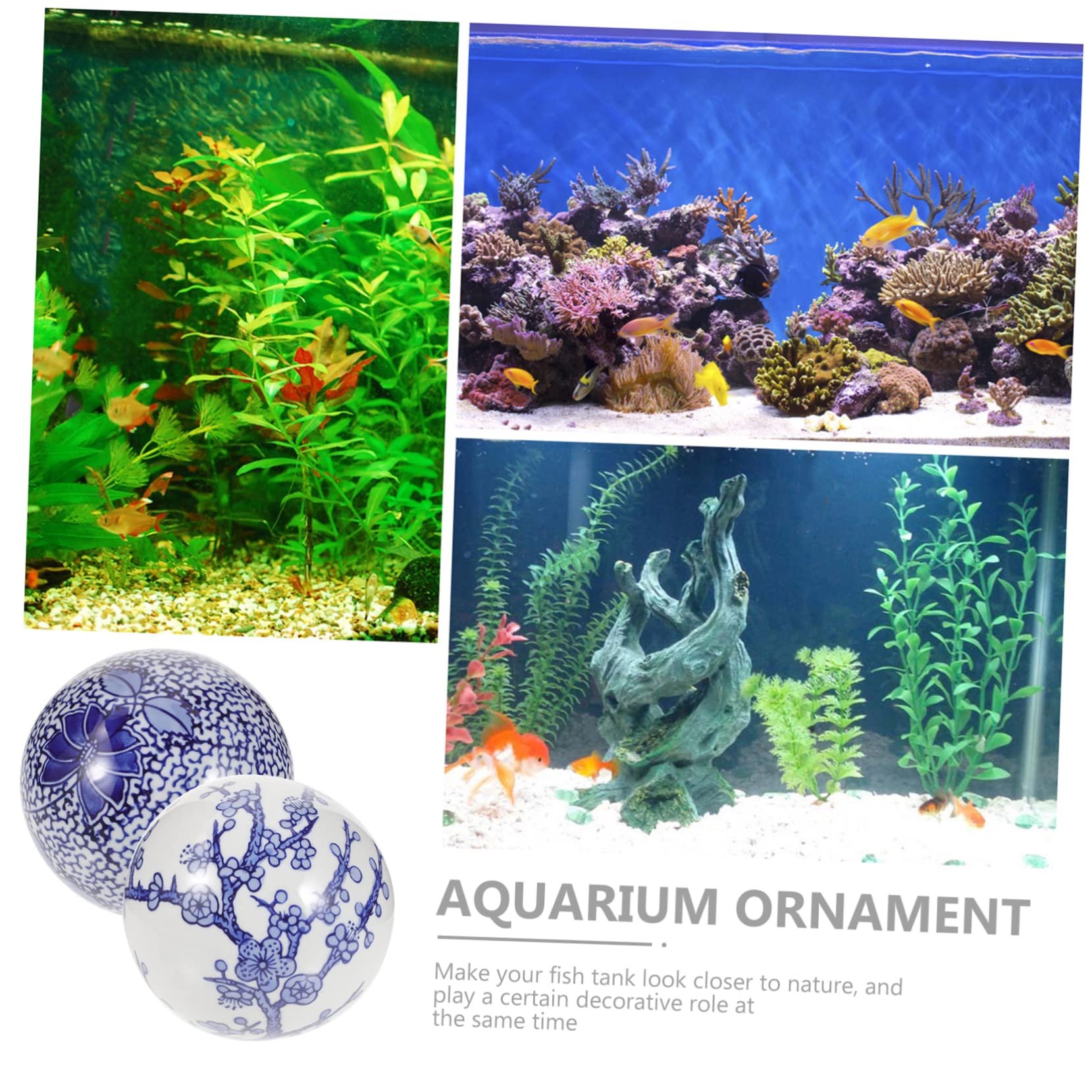 Mipcase Dekoracja Domu 2szt Ceramiczne Akcesoria Do Akwarium Ozdoba Dekoracyjna Do Akwarium