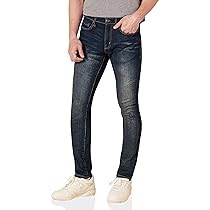 Amazon Essentials Jeans Elasticizzati Skinny – colori fuori produzione Uomo, Delavé Scuro, 35W ,  32L
