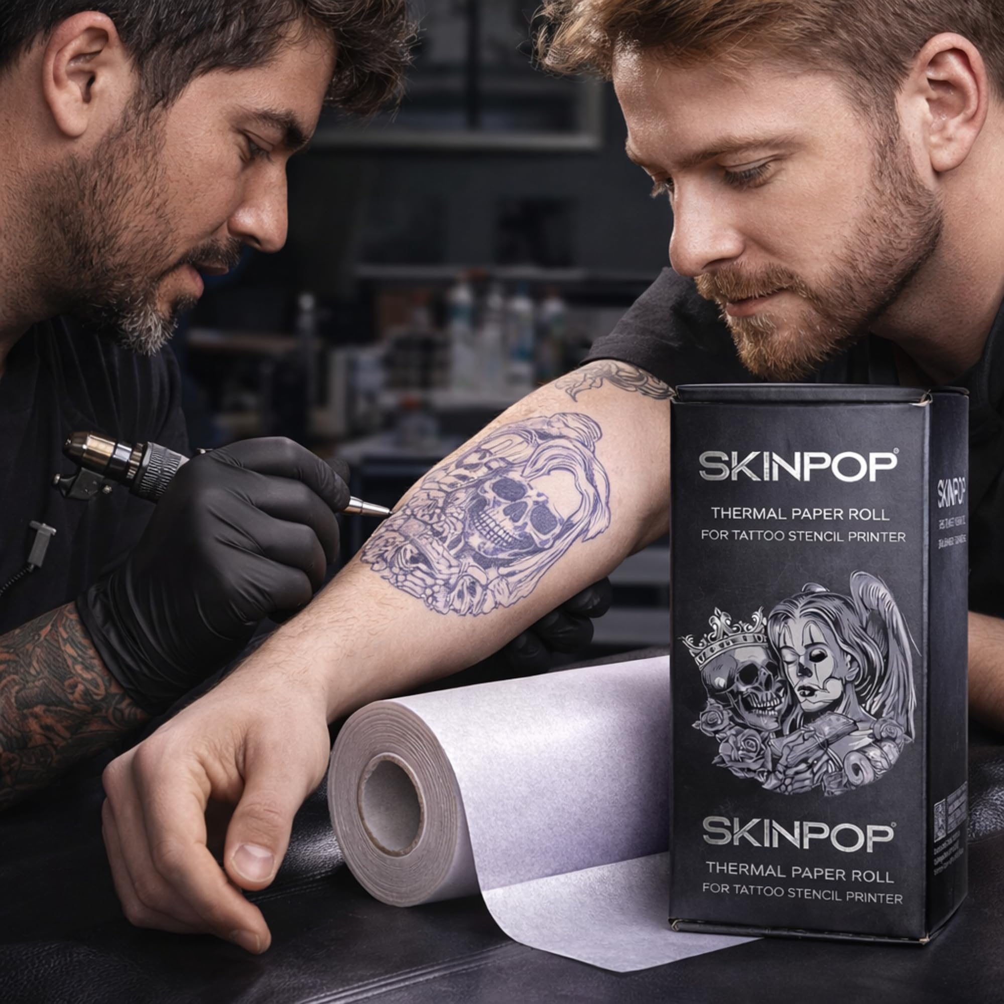Rotolo Carta Stencil Paper PRO (21 cm x 30 mt) - Stencil tattoo Compatibile per Stampanti Termiche Trasferimento Preciso - Linee Nitide Alta Aderenza - Ideale Realismo e Dettagli Complessi