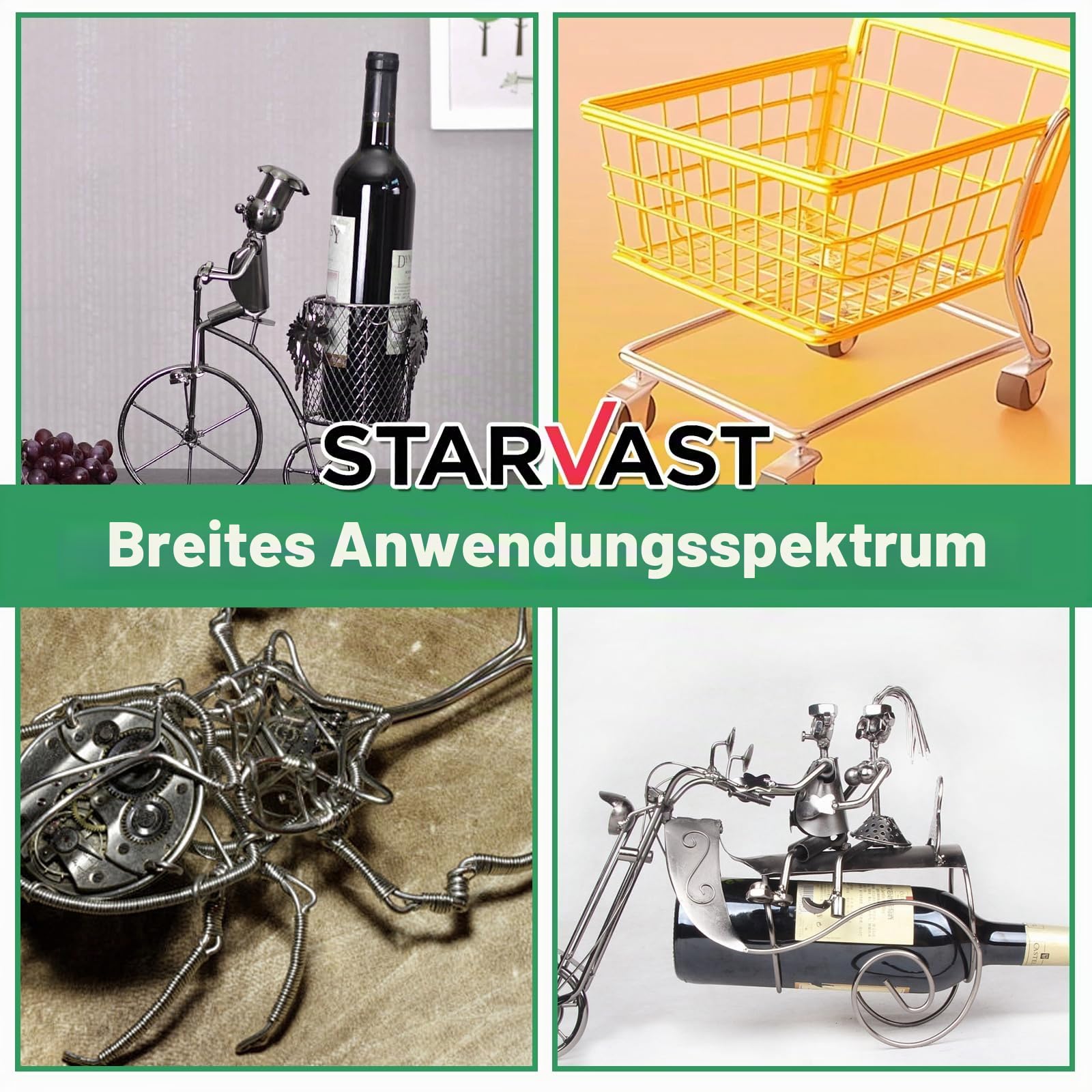 STARVAST 20 Stück Edelstahlstäbe, Edelstahl Rundstäbe 6mm x 300mm, Metallstäbe zum Basteln, Rundstab 304 Edelstahl Rundstangen Metallstange Stabstahl, Rundstahl für DIY Handwerk Modellauto Flugzeug