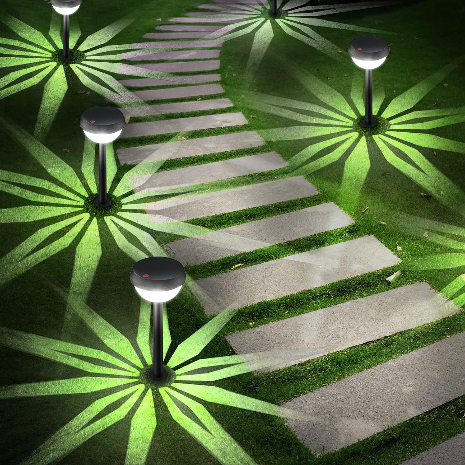 Linkind Solar Pathway Lights 8 Pack, Super Bright Solar Landscape Lights, Waterproof Solar Path Lights, Adjustable Solar Outdoor Lights for Walkway Backyard Lawn Driveway Porch Decor, Daylights