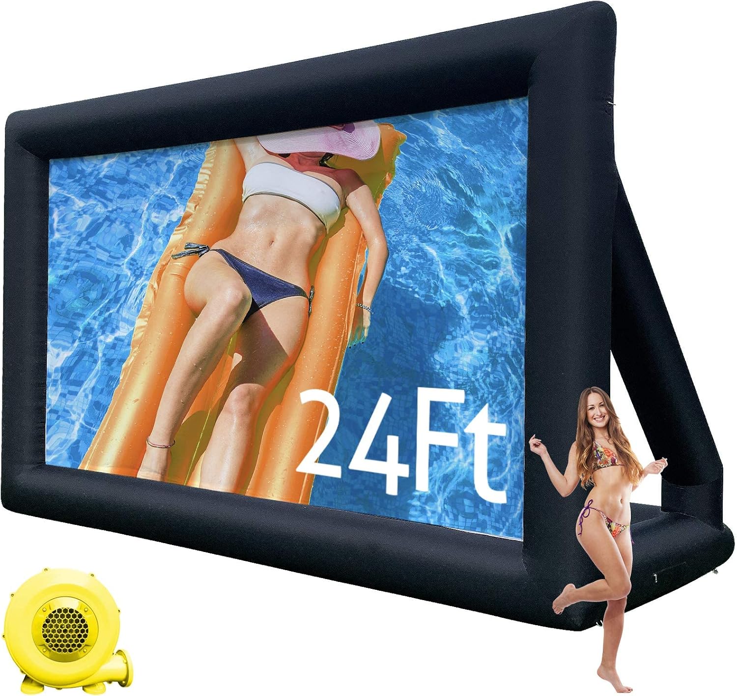 Get Cheap Price TKLoop 24 Feet Inflatable Movie Screen Indoor and Outdoor, Blow Up Projector Screen - Includes Inflation Fan, Tie-Downs and Storage Bag Black Friday - 50% OFF TKLoop 24 Feet Inflatable Movie Screen Indoor and Outdoor, Blow Up Projector Screen - Includes Inflation Fan, Tie-Downs and Storage Bag