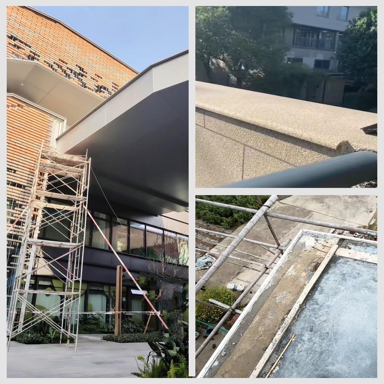 vierteaguas muro exterior Deflector de techo con línea de goteo para aleros, 1 5 piezas, perfiles de aluminio impermeables, protector de aleros para paredes(C 1 PC,L 180 CM)