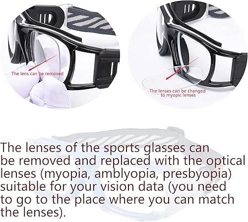Miniatura 3 de SooGree Gafas deportivas para hombres, gafas protectoras antivaho para baloncesto