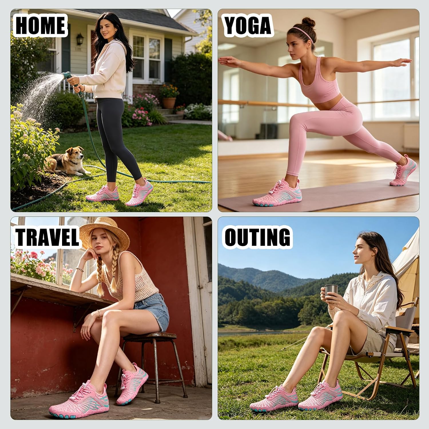 Hiking Barefoot Shoes for Women Men Breathable & Non-Slip Athletic Footwear Wide Toe Water Shoes,Designed for Walking,Running&Swimming thumbnail