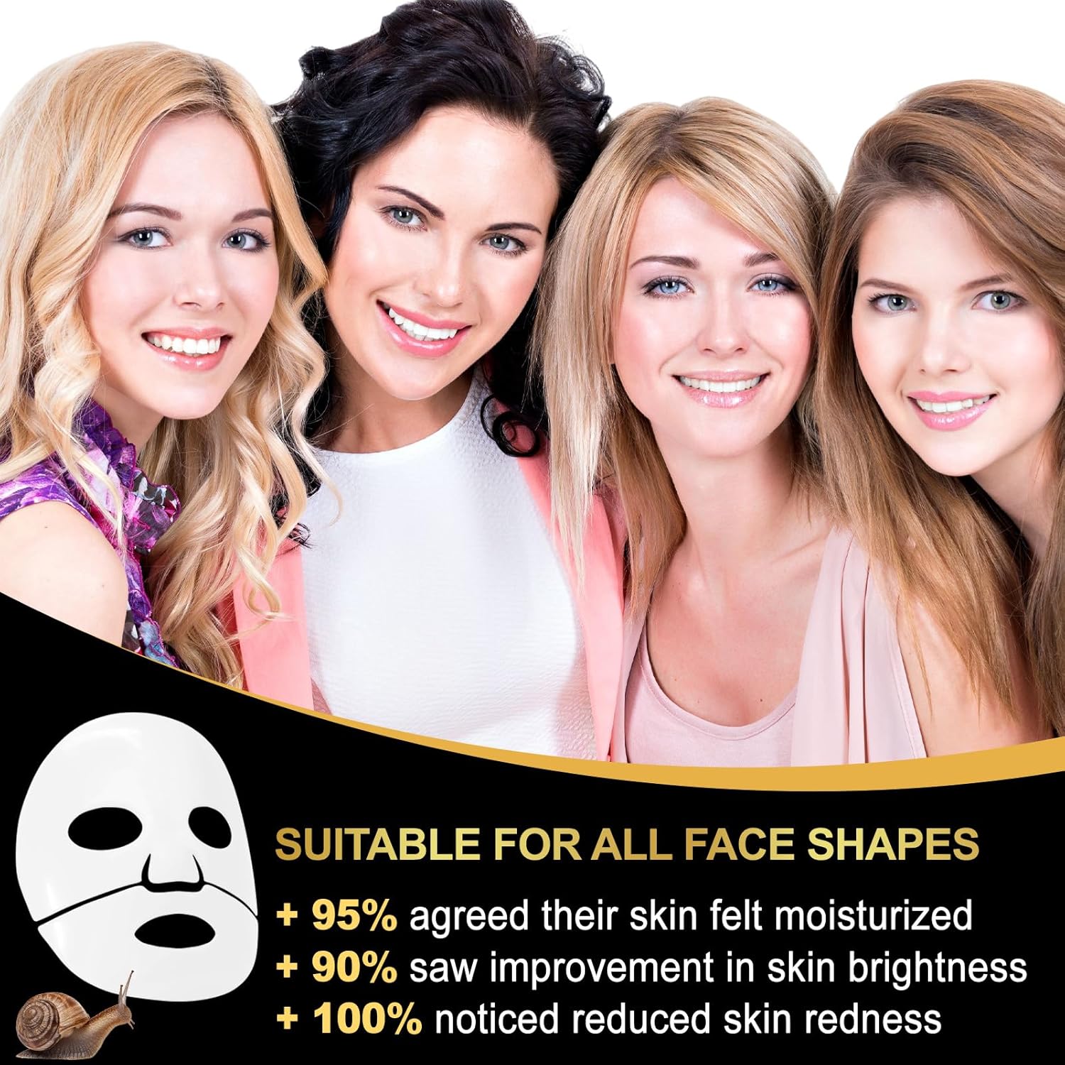 Advanced Snail Mucin Glass Glow Hydrogel Face Mask,Snail Mucin Serum Masks,Hydrating Collagen Face Masks Anti Wrinkle Deep Moisturizing Snail Mucin Masks Anti Aging for All Skin Types - Image 9