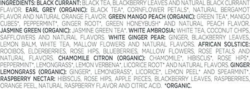 Miniatura 5 de Tea Forté Tea TASTING Surtido Caja de presentación de muestra de té, caja de té variada, 20 bolsas infusoras de té piramidal hechas a mano - Té