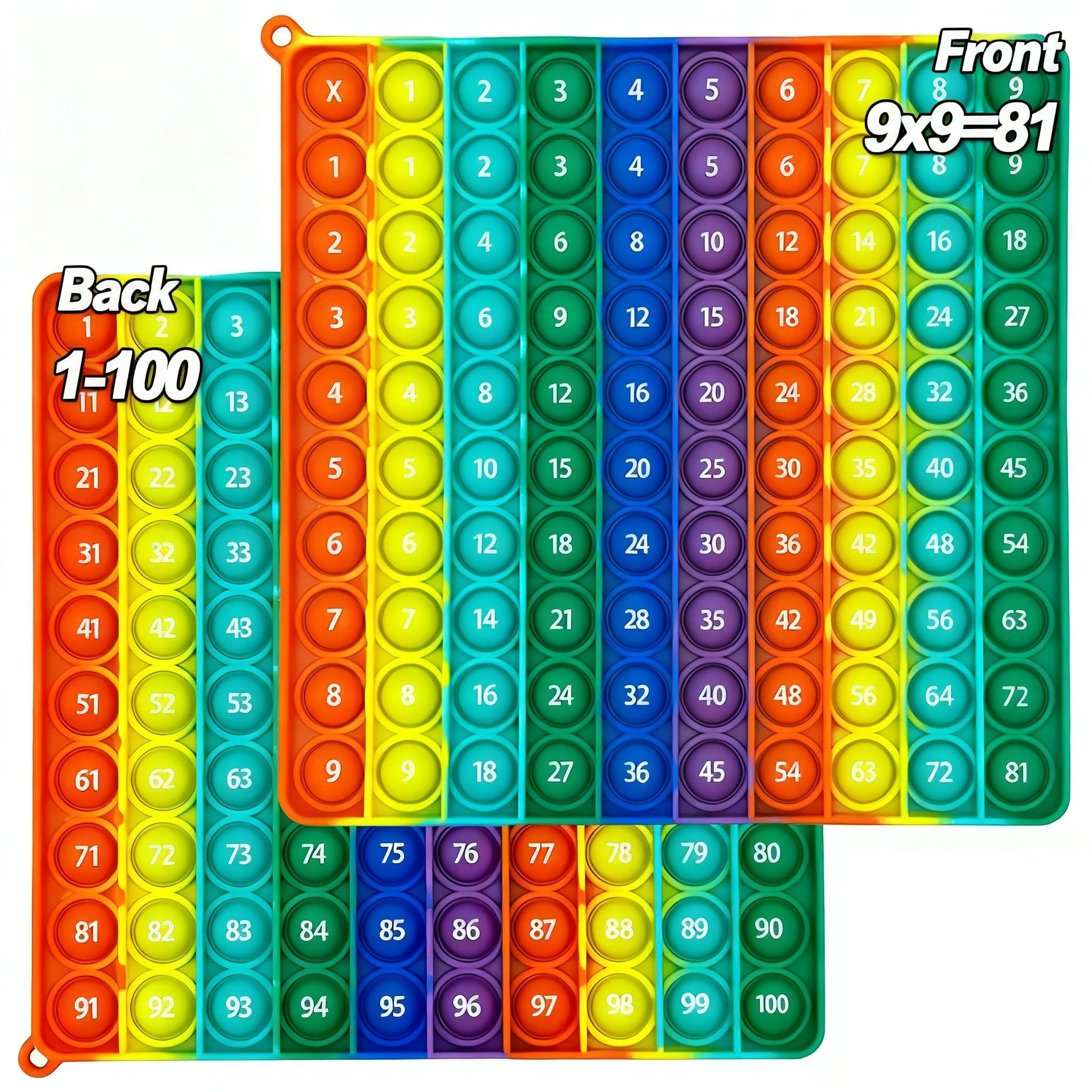 Times Tables Toy, Multiplication Tables Math Toy for Kids 0-100 Number Board Game, Multiplication 9x9