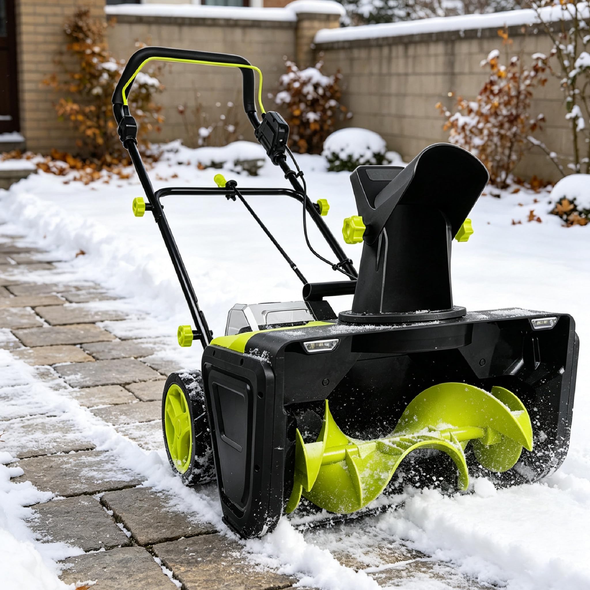 Pousse-Neige, Fraise à Neige Électrique à Pousser 4batteries