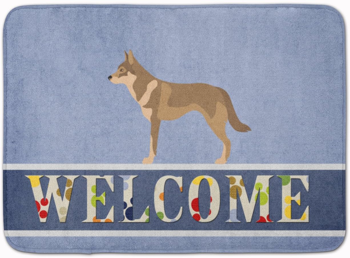 Caroline's Treasures BB8335RUG Czechoslovakian Wolfdog Bath Mat Machine Washable Anti-Fatigue Memory Foam Kitchen Rug, 19 X 27, Multicolor