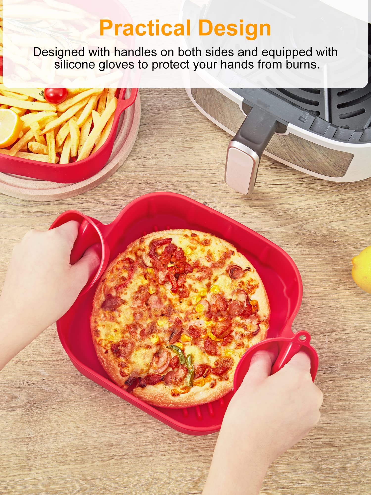 SMARTAKE Air Fryer Silicone Pot - Reusable Liner -9