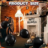 Vista 2 de Sinmoe 8 piezas inflables de color blanco y negro para decoración de pelotas de playa sólidas para piscina, pelota flotante para manualidades