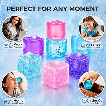 4PCS Cube Squishy,Squishy Cube Collection for Adult Stress Relief,