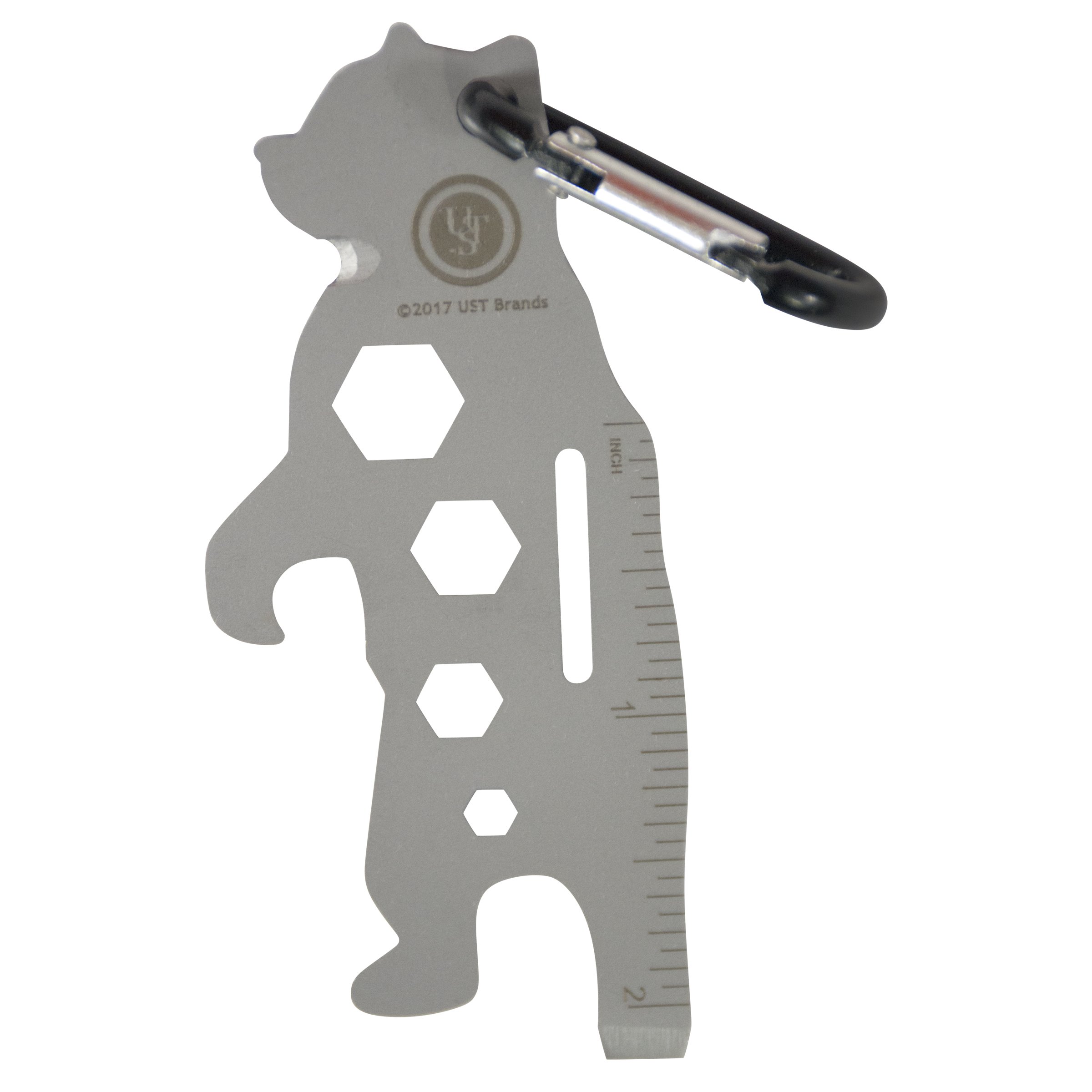 UST Tool-a-Long Multi-Tool Carabiners with Durable, Compact Stainless Steel Construction for Hiking, Kayaking, Camping, Travel and Outdoor Survival
