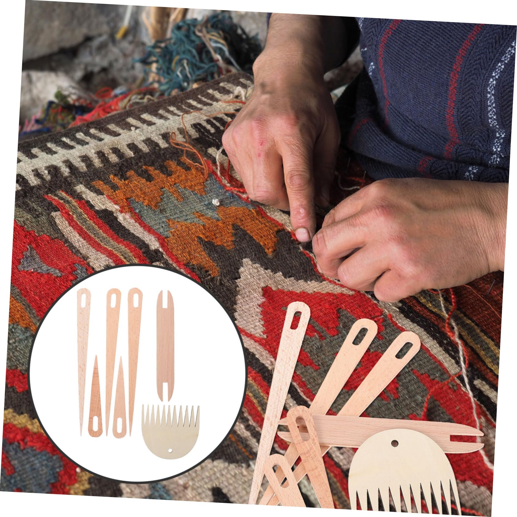 Parliky 10 Pièces Set De Navettes Pour Tissage Portable Outils Durables