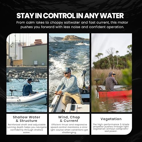 Miniatura 5 de Newport Vessels NV-Series Empuje de Agua Salada Montado en la Popa Motor Eléctrico de Arrastre con Indicador LED de Batería