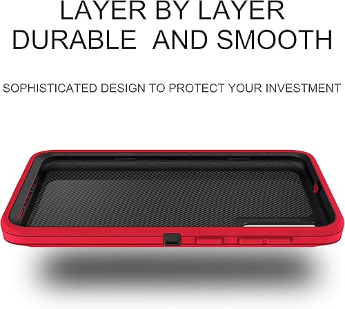 Miniatura 8 de MXX Funda resistente compatible hecha para Samsung Galaxy A50 (sin protector de pantalla) contra caídas para tu Galaxy A50A50SA30s (rojo)