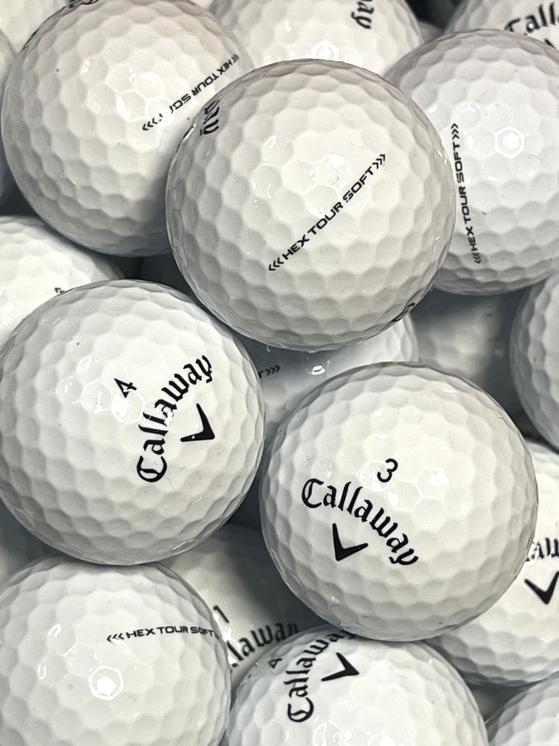 Golf Ball House…12 Hex Tour Soft Golf Balls for Callaway/White/Near Mint (AAAA) / Used-Recycled w/Mesh Bag