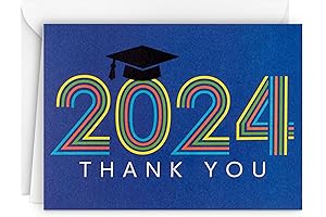 Graduation Thank You Notes with Retro Blue Designs
