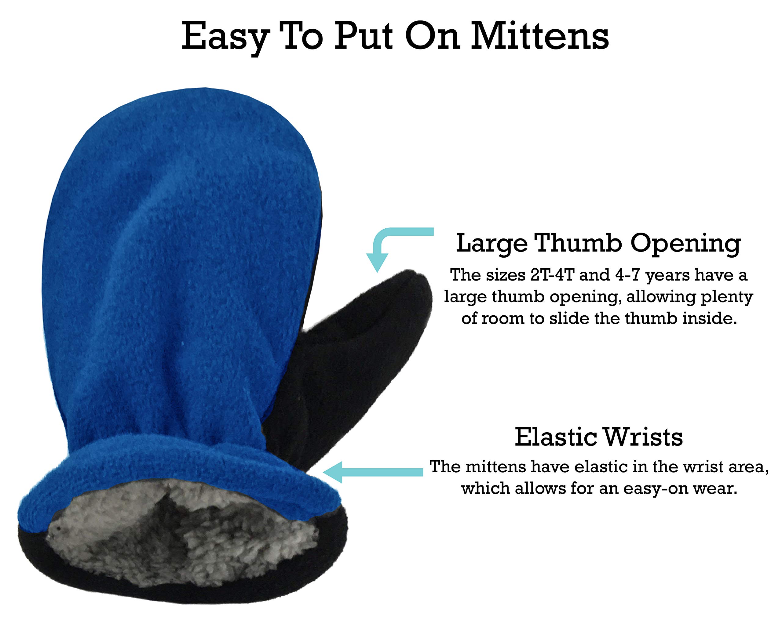 N'Ice Caps Boys Soft Sherpa Lined Micro Fleece Dino Hat and Mitten Set