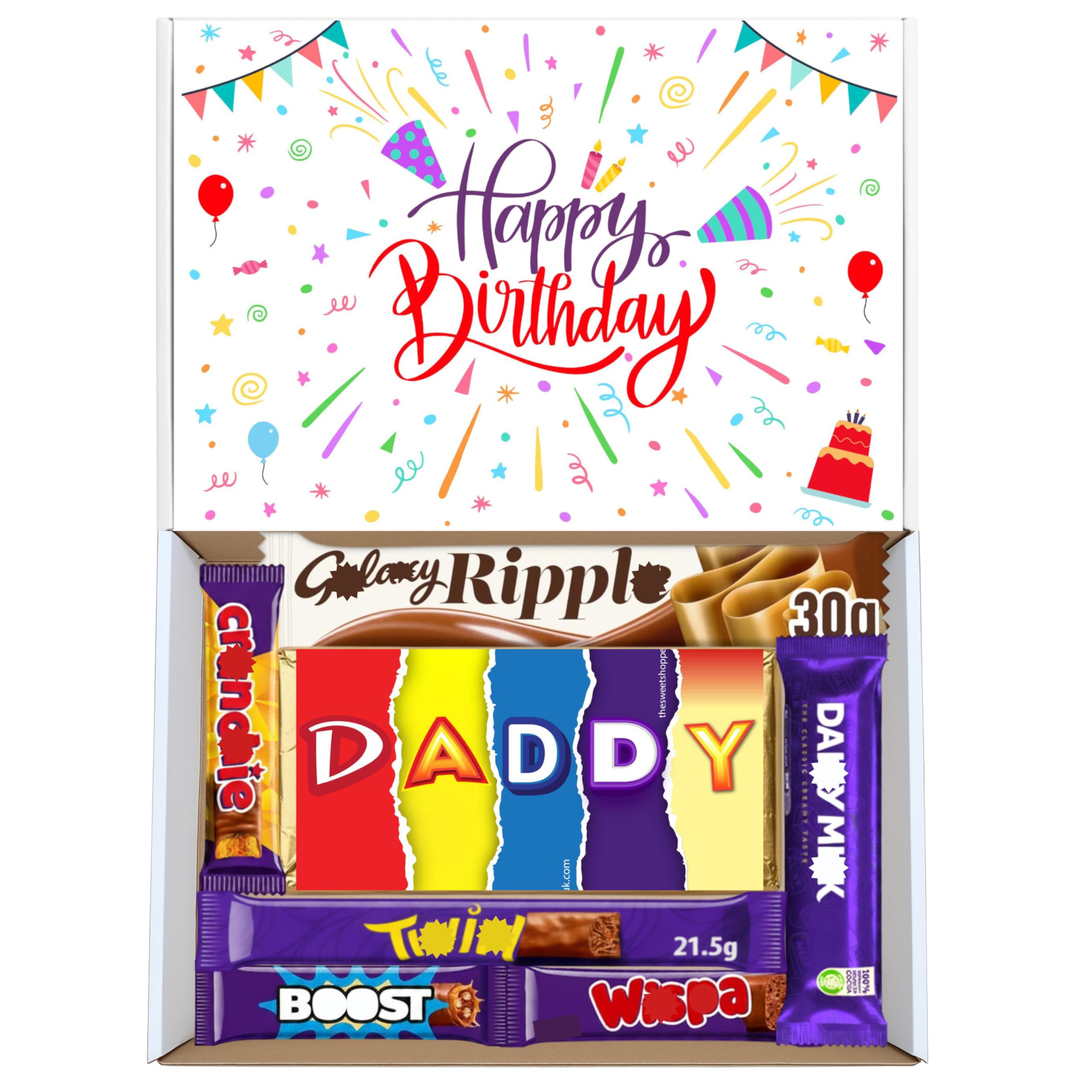 DADDY Chocolate Hamper Sweet Box, Chocolate Hamper, Gift For Him, Happy Birthday Gift for Daddy, Letter Box Friendly