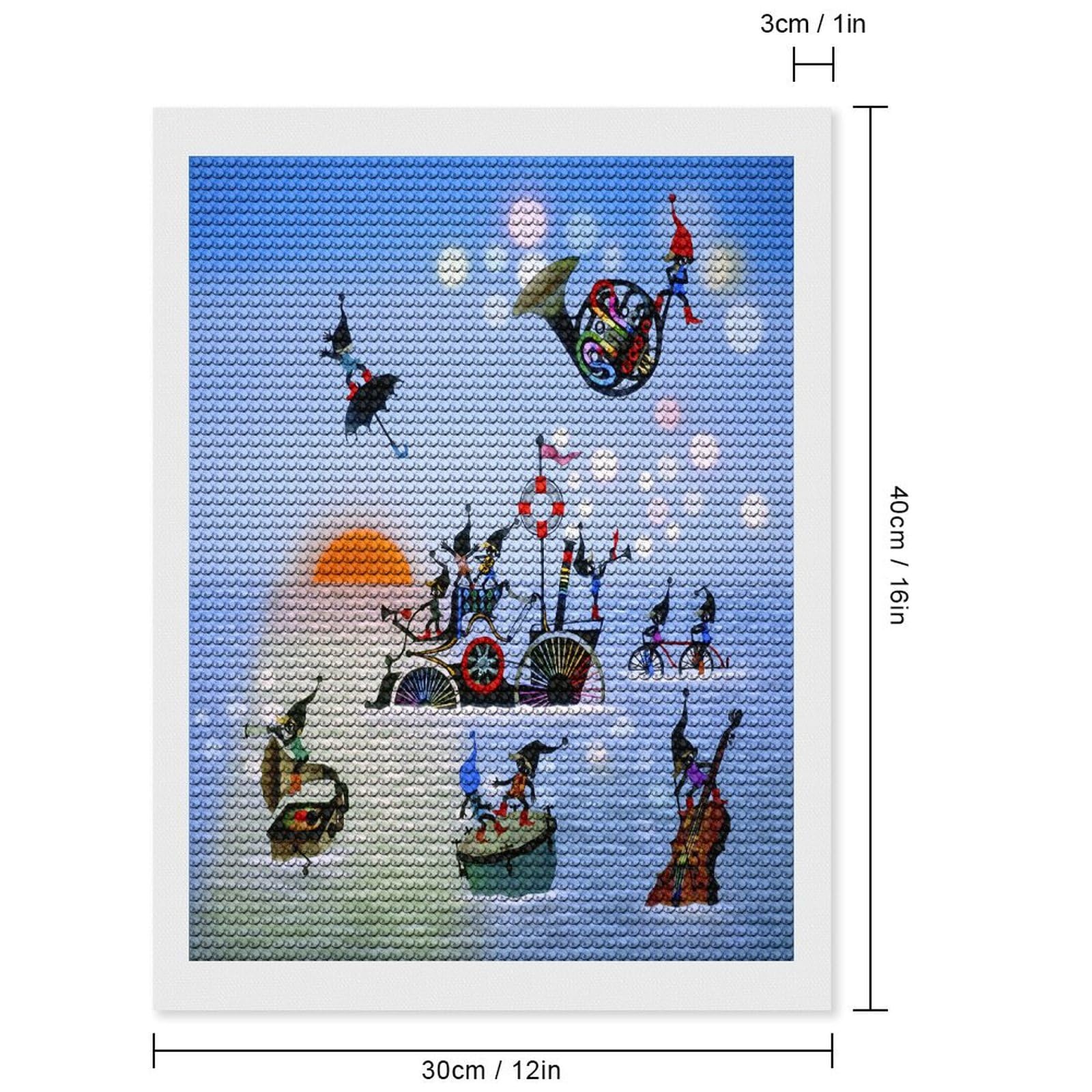 Amazon.co.jp: 藤城清治 こびとの旅立ち 5Dダイヤモンドペインティング  